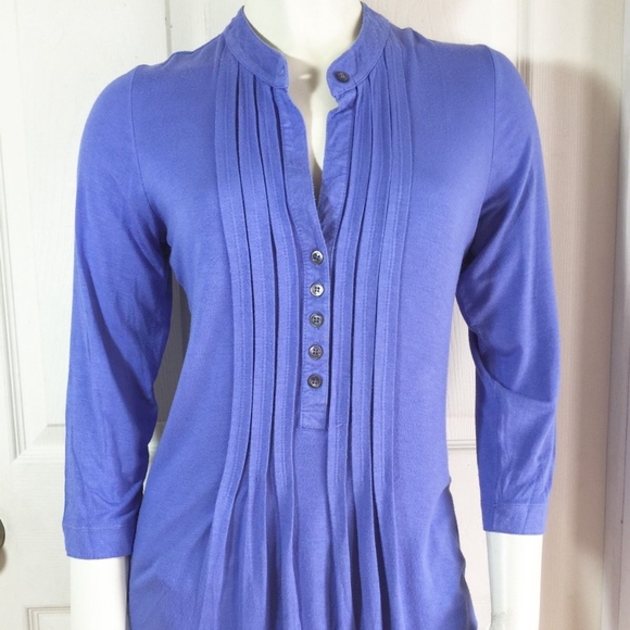 Carmela Achaval pintucked‎ blouse 3/4 sleeve sz 2 - Picture 2 of 7